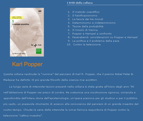 copertina dvd Karl R.   Popper. La ricerca non ha fine.
