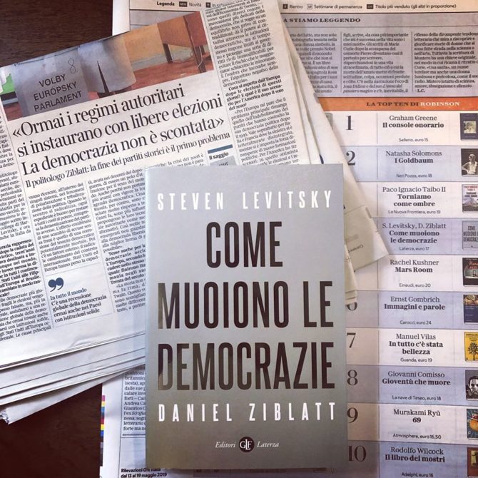 GIOVANNI PERAZZOLI, Nota su Steven Levitsky e Daniel Ziblatt, “Come muoiono le democrazie”, Laterza, Roma-Bari 2019