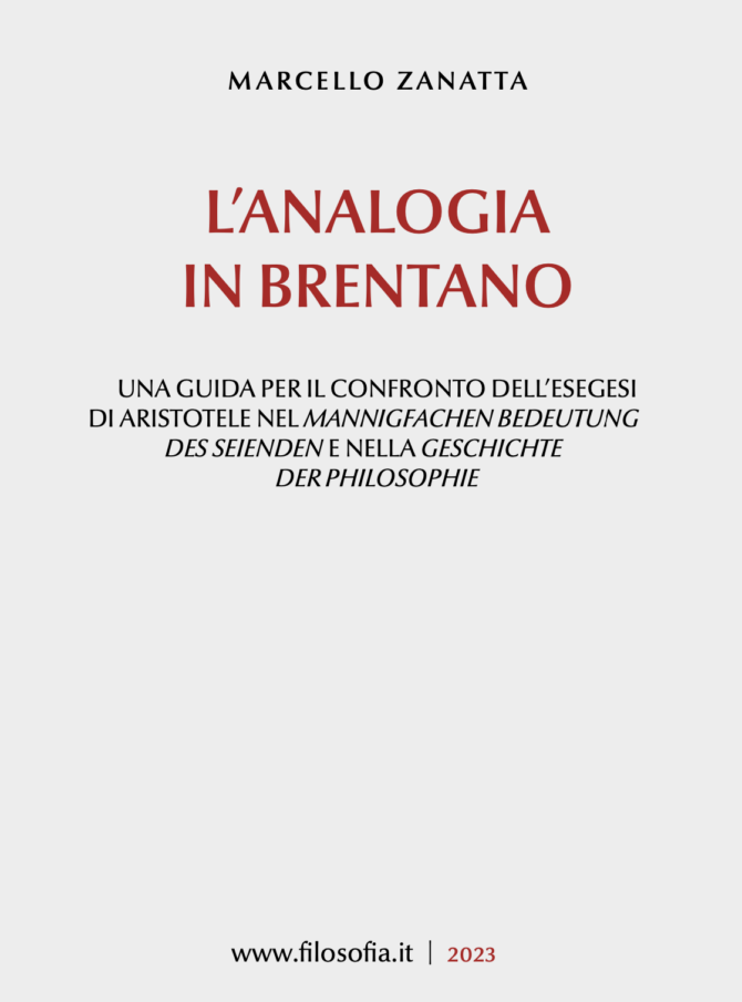 Marcello Zanatta, L’analogia in Brentano